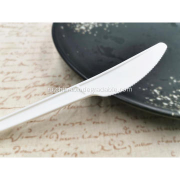 Компостируемый кукурузный крахмал PLA Столовые приборы нож посуда